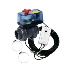 Zweiwegekugelhahn PVC Ø 50 mm komplett mit Differenztemperatursteuerung