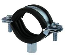 Schraubrohrschelle verz. mit Gummieinlage 1/2" 3213