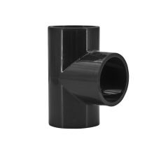 T-Stück 90° d 50, schwarz 70893