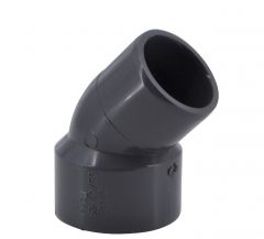 PVC Reduzierwinkel 45° Klebemuffe / Klebestutzen