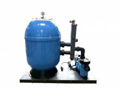 GFK Sandfilteranlage Atlantica Ø 510 mm mit BESGO - Stangenventil 5-Wege | Rückspülventil und BADU Alpha ECO Soft Pumpe