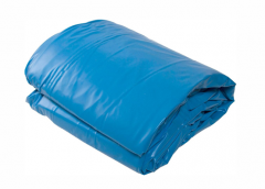 Poolfolie Rund blau Folienstärke 0,25 mm überlappend | ohne Biese