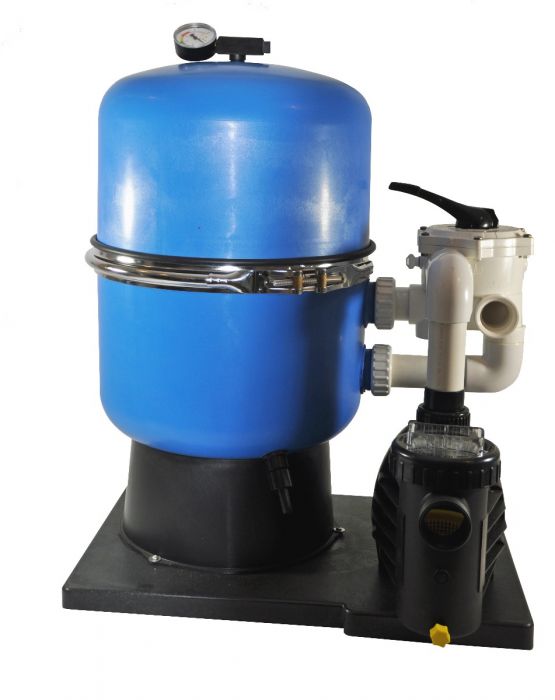 Filterbehälter Ø 500mm in blau für Top Mount Ventil Sandfilterkessel 