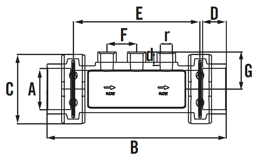 Abmessungen des Elektrodenhalters transparent